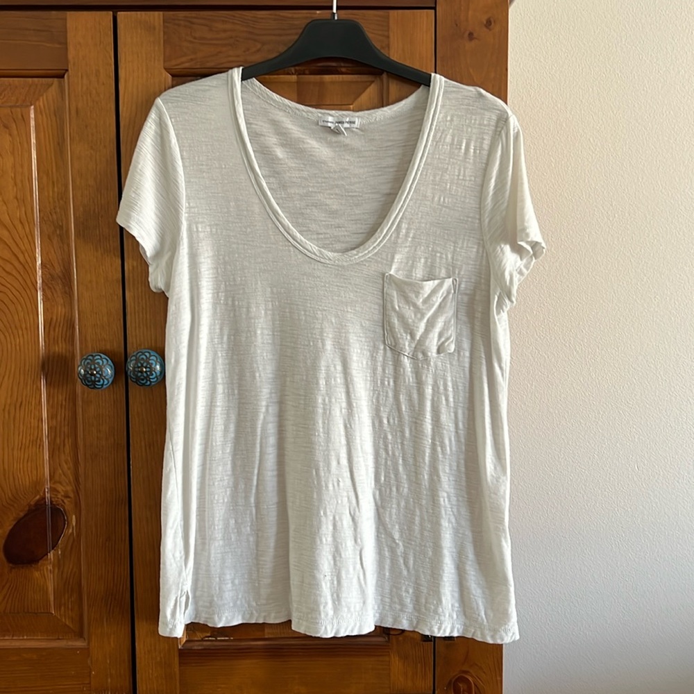 James Perse light gray round neck, T-shirt, size 3